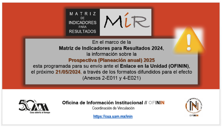 Prospectiva MIR 2025 // Planeación anual (03/05/2024)