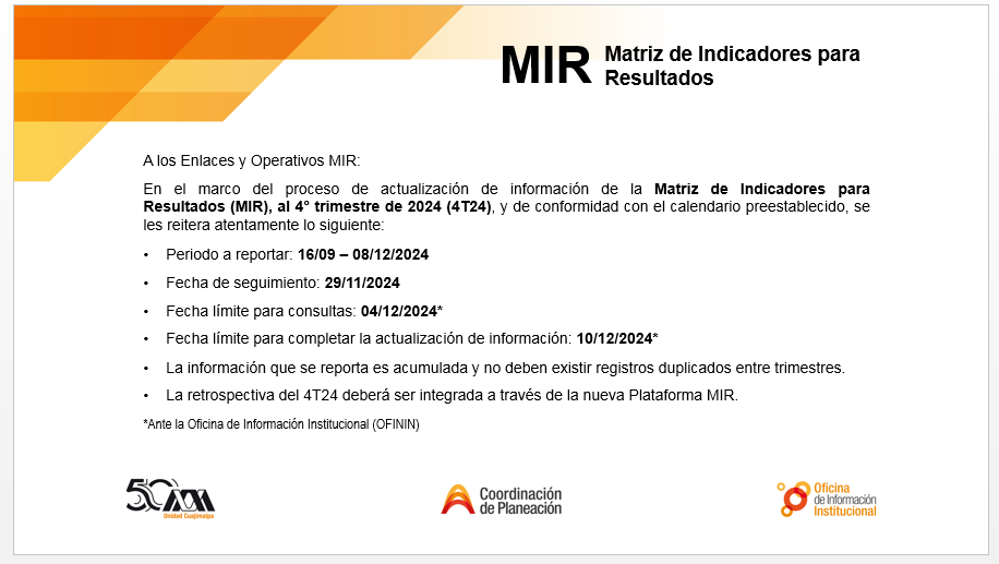 Retrospectiva MIR - 4° Trimestre 2024