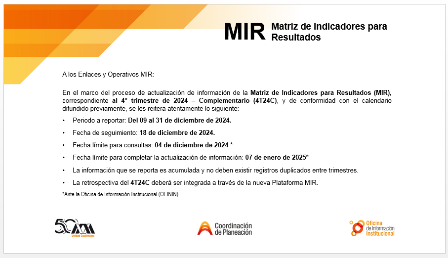 Retrospectiva MIR / 4° Trimestre 2024 - Complementario.