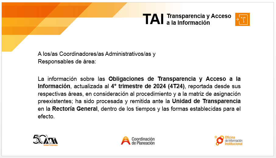 Obligaciones de Transparencia y Acceso a la Información - 4T24 // Cierre